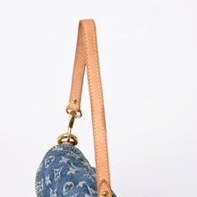 画像をギャラリービューアに読み込む, 極美品 LOUIS VUITTON ルイヴィトン ミニ プリーティ ワンショルダーバッグ M95050 モノグラム デニム インディゴブルー 中古 4a006110
