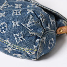 画像をギャラリービューアに読み込む, 極美品 LOUIS VUITTON ルイヴィトン ミニ プリーティ ワンショルダーバッグ M95050 モノグラム デニム インディゴブルー 中古 4a006110