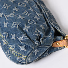 画像をギャラリービューアに読み込む, 極美品 LOUIS VUITTON ルイヴィトン ミニ プリーティ ワンショルダーバッグ M95050 モノグラム デニム インディゴブルー 中古 4a006110