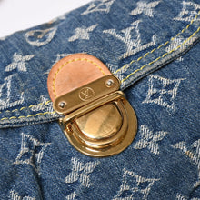 画像をギャラリービューアに読み込む, 極美品 LOUIS VUITTON ルイヴィトン ミニ プリーティ ワンショルダーバッグ M95050 モノグラム デニム インディゴブルー 中古 4a006110