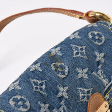 画像をギャラリービューアに読み込む, 極美品 LOUIS VUITTON ルイヴィトン ミニ プリーティ ワンショルダーバッグ M95050 モノグラム デニム インディゴブルー 中古 4a006110