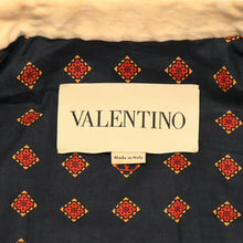 画像をギャラリービューアに読み込む, 新品同様 VALENTINO ヴァレンティノ コットンツイード ボンバージャケット 7V3CIP68AWL ネイビー ベージュ 48サイズ ゴールド金具 4a006293