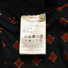 画像をギャラリービューアに読み込む, 新品同様 VALENTINO ヴァレンティノ コットンツイード ボンバージャケット 7V3CIP68AWL ネイビー ベージュ 48サイズ ゴールド金具 4a006293
