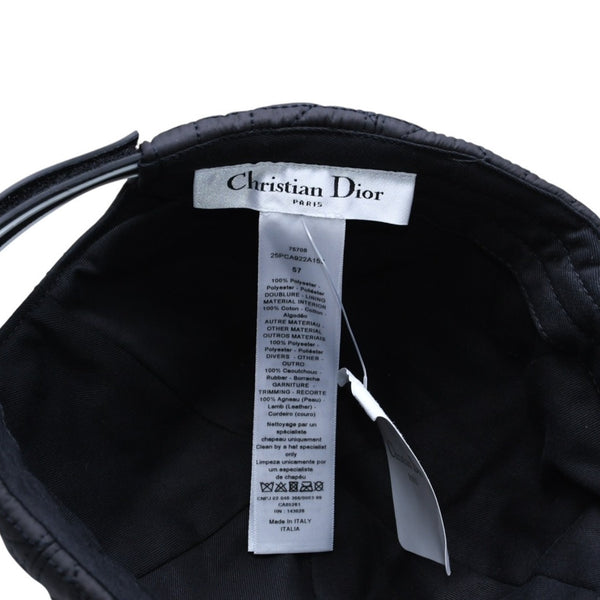 Like new DIOR D-Player Baseball Cap Quilted 25PCA922A153 Black Size 57 Used 4a006373