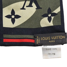 画像をギャラリービューアに読み込む, 新品同様品 LOUIS VUITTON ルイヴィトン 村上隆 バンドー モノグラモフラージュ M74223 スカーフ ツイリー シルク 中古 4a005715