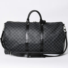 新品同様品 LOUIS VUITTON ルイヴィトン キーポルバンドリエール55 ボストンバッグ N41413 ダミエグラフィット ブラック 中古 4a006509