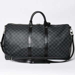 新品同様品 LOUIS VUITTON ルイヴィトン キーポルバンドリエール55 ボストンバッグ N41413 ダミエグラフィット ブラック 中古 4a006509