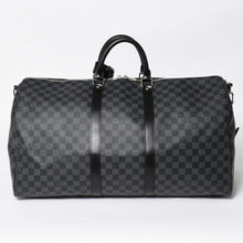 画像をギャラリービューアに読み込む, 新品同様品 LOUIS VUITTON ルイヴィトン キーポルバンドリエール55 ボストンバッグ N41413 ダミエグラフィット ブラック 中古 4a006509
