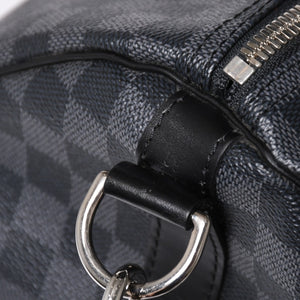 新品同様品 LOUIS VUITTON ルイヴィトン キーポルバンドリエール55 ボストンバッグ N41413 ダミエグラフィット ブラック 中古 4a006509