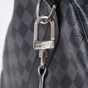 新品同様品 LOUIS VUITTON ルイヴィトン キーポルバンドリエール55 ボストンバッグ N41413 ダミエグラフィット ブラック 中古 4a006509