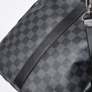 新品同様品 LOUIS VUITTON ルイヴィトン キーポルバンドリエール55 ボストンバッグ N41413 ダミエグラフィット ブラック 中古 4a006509