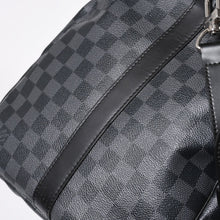 画像をギャラリービューアに読み込む, 新品同様品 LOUIS VUITTON ルイヴィトン キーポルバンドリエール55 ボストンバッグ N41413 ダミエグラフィット ブラック 中古 4a006509
