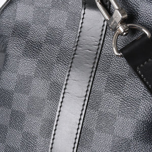 新品同様品 LOUIS VUITTON ルイヴィトン キーポルバンドリエール55 ボストンバッグ N41413 ダミエグラフィット ブラック 中古 4a006509