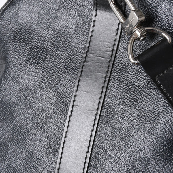 新品同様品 LOUIS VUITTON ルイヴィトン キーポルバンドリエール55 ボストンバッグ N41413 ダミエグラフィット ブラック 中古 4a006509