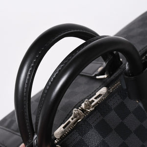 新品同様品 LOUIS VUITTON ルイヴィトン キーポルバンドリエール55 ボストンバッグ N41413 ダミエグラフィット ブラック 中古 4a006509