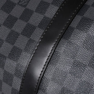 新品同様品 LOUIS VUITTON ルイヴィトン キーポルバンドリエール55 ボストンバッグ N41413 ダミエグラフィット ブラック 中古 4a006509