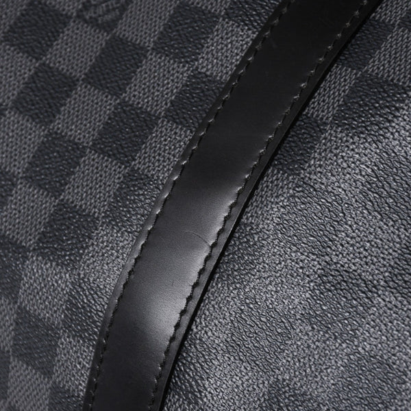 新品同様品 LOUIS VUITTON ルイヴィトン キーポルバンドリエール55 ボストンバッグ N41413 ダミエグラフィット ブラック 中古 4a006509