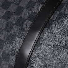 画像をギャラリービューアに読み込む, 新品同様品 LOUIS VUITTON ルイヴィトン キーポルバンドリエール55 ボストンバッグ N41413 ダミエグラフィット ブラック 中古 4a006509
