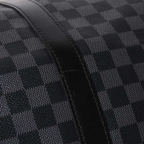 新品同様品 LOUIS VUITTON ルイヴィトン キーポルバンドリエール55 ボストンバッグ N41413 ダミエグラフィット ブラック 中古 4a006509