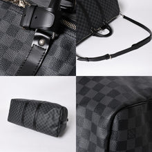 画像をギャラリービューアに読み込む, 新品同様品 LOUIS VUITTON ルイヴィトン キーポルバンドリエール55 ボストンバッグ N41413 ダミエグラフィット ブラック 中古 4a006509