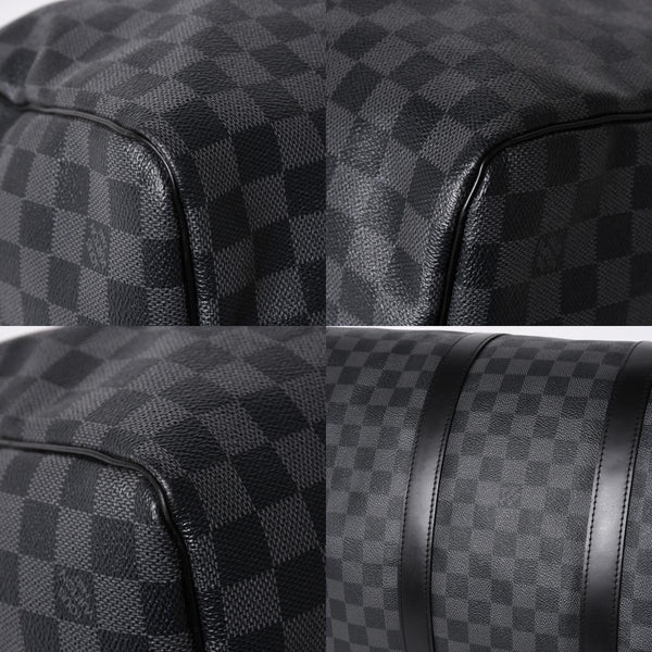 新品同様品 LOUIS VUITTON ルイヴィトン キーポルバンドリエール55 ボストンバッグ N41413 ダミエグラフィット ブラック 中古 4a006509