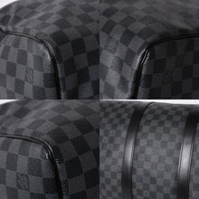 画像をギャラリービューアに読み込む, 新品同様品 LOUIS VUITTON ルイヴィトン キーポルバンドリエール55 ボストンバッグ N41413 ダミエグラフィット ブラック 中古 4a006509