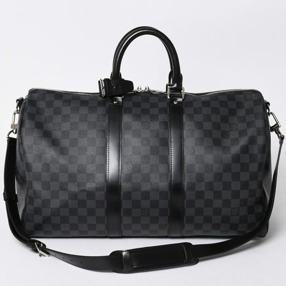 新品同様品 LOUIS VUITTON ルイヴィトン キーポルバンドリエール45 M40569 モノグラムエクリプスキャンバス ブラック レザー 中古 4a006508