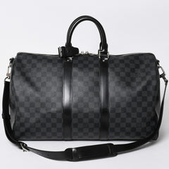 新品同様品 LOUIS VUITTON ルイヴィトン キーポルバンドリエール45 M40569 モノグラムエクリプスキャンバス ブラック レザー 中古 4a006508