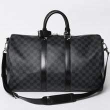 画像をギャラリービューアに読み込む, 新品同様品 LOUIS VUITTON ルイヴィトン キーポルバンドリエール45 M40569 モノグラムエクリプスキャンバス ブラック レザー 中古 4a006508
