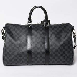 新品同様品 LOUIS VUITTON ルイヴィトン キーポルバンドリエール45 M40569 モノグラムエクリプスキャンバス ブラック レザー 中古 4a006508