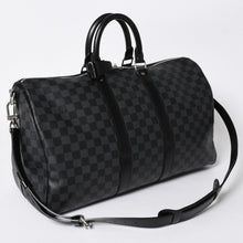 画像をギャラリービューアに読み込む, 新品同様品 LOUIS VUITTON ルイヴィトン キーポルバンドリエール45 M40569 モノグラムエクリプスキャンバス ブラック レザー 中古 4a006508