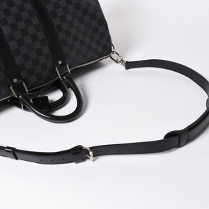 新品同様品 LOUIS VUITTON ルイヴィトン キーポルバンドリエール45 M40569 モノグラムエクリプスキャンバス ブラック レザー 中古 4a006508