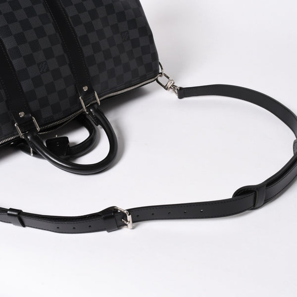 新品同様品 LOUIS VUITTON ルイヴィトン キーポルバンドリエール45 M40569 モノグラムエクリプスキャンバス ブラック レザー 中古 4a006508