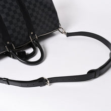 画像をギャラリービューアに読み込む, 新品同様品 LOUIS VUITTON ルイヴィトン キーポルバンドリエール45 M40569 モノグラムエクリプスキャンバス ブラック レザー 中古 4a006508