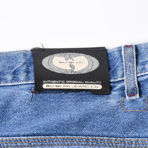 WU WEAR ウーウェア バギーデニムショーツ CUT# 541 インディゴ バギーフィット ルーズ 38サイズ シルバー金具 美品 中古 4a006296
