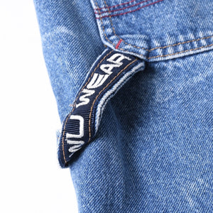 WU WEAR ウーウェア バギーデニムショーツ CUT# 541 インディゴ バギーフィット ルーズ 38サイズ シルバー金具 美品 中古 4a006296
