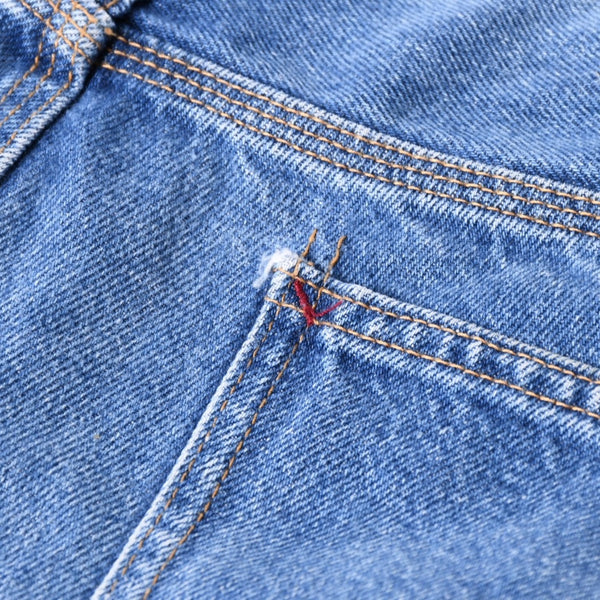 WU WEAR ウーウェア バギーデニムショーツ CUT# 541 インディゴ バギーフィット ルーズ 38サイズ シルバー金具 美品 中古 4a006296