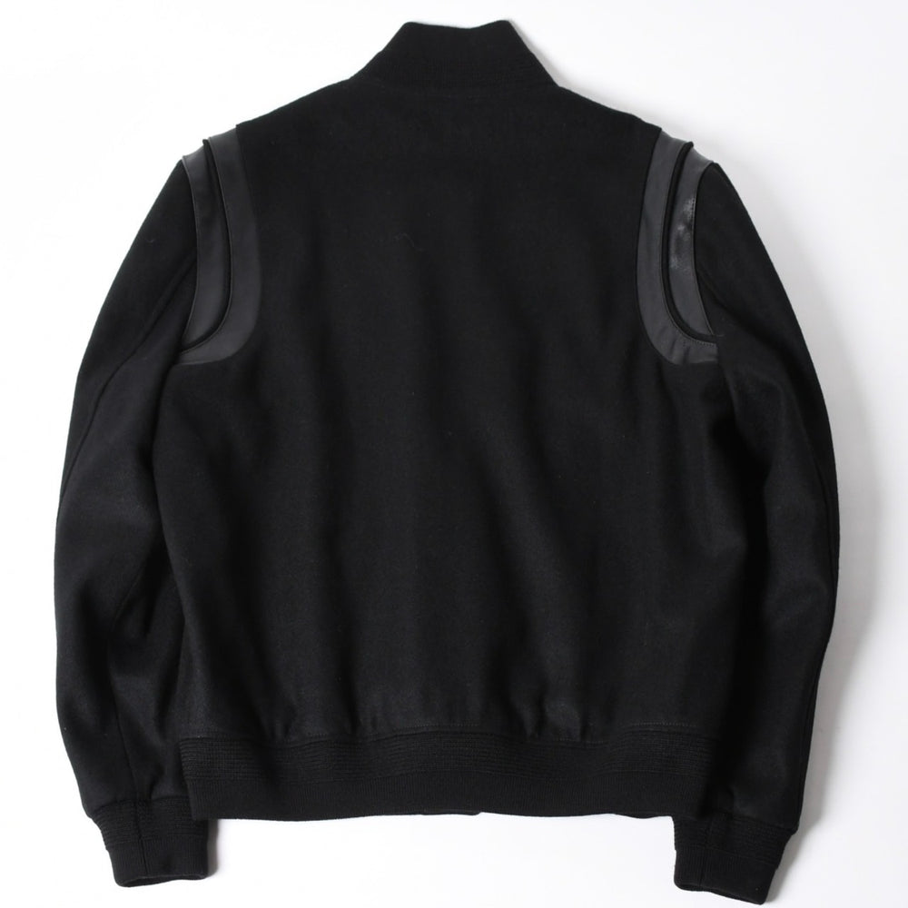 極美品 SAINT LAURENT サンローラン バーシティジャケット テディジャケット ジャケット 354718 ブラック サイズ52 中古 4a006345