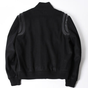 極美品 SAINT LAURENT サンローラン バーシティジャケット テディジャケット ジャケット 354718 ブラック サイズ52 中古 4a006345