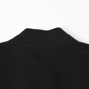 極美品 SAINT LAURENT サンローラン バーシティジャケット テディジャケット ジャケット 354718 ブラック サイズ52 中古 4a006345