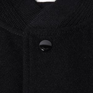 極美品 SAINT LAURENT サンローラン バーシティジャケット テディジャケット ジャケット 354718 ブラック サイズ52 中古 4a006345