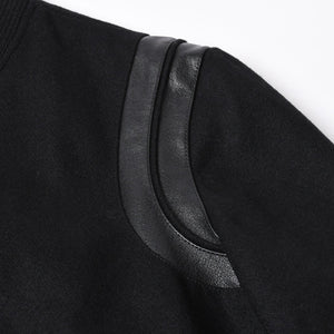 極美品 SAINT LAURENT サンローラン バーシティジャケット テディジャケット ジャケット 354718 ブラック サイズ52 中古 4a006345