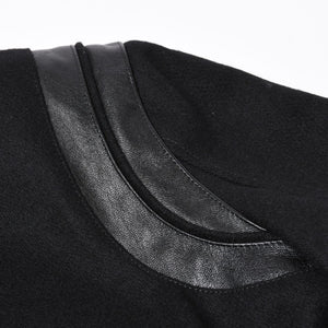 極美品 SAINT LAURENT サンローラン バーシティジャケット テディジャケット ジャケット 354718 ブラック サイズ52 中古 4a006345