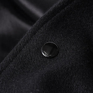 極美品 SAINT LAURENT サンローラン バーシティジャケット テディジャケット ジャケット 354718 ブラック サイズ52 中古 4a006345
