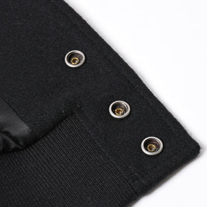 極美品 SAINT LAURENT サンローラン バーシティジャケット テディジャケット ジャケット 354718 ブラック サイズ52 中古 4a006345