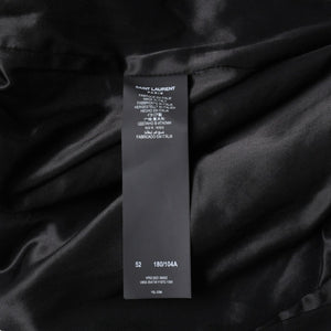 極美品 SAINT LAURENT サンローラン バーシティジャケット テディジャケット ジャケット 354718 ブラック サイズ52 中古 4a006345