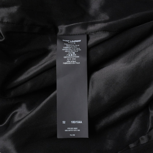 極美品 SAINT LAURENT サンローラン バーシティジャケット テディジャケット ジャケット 354718 ブラック サイズ52 中古 4a006345
