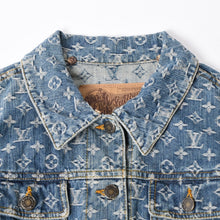 画像をギャラリービューアに読み込む, 極美品 Louis Vuitton ルイヴィトン モノグラム デニムジャケット 08ss RW052W WHJA01CF7 ブルー サイズ38 中古 4a006349