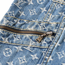 画像をギャラリービューアに読み込む, 極美品 Louis Vuitton ルイヴィトン モノグラム デニムジャケット 08ss RW052W WHJA01CF7 ブルー サイズ38 中古 4a006349