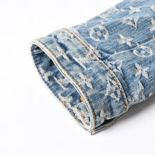 画像をギャラリービューアに読み込む, 極美品 Louis Vuitton ルイヴィトン モノグラム デニムジャケット 08ss RW052W WHJA01CF7 ブルー サイズ38 中古 4a006349